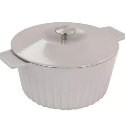Kirklands Home Martha Stewart Ribbed 5 Quart Dutch Oven Gray Best