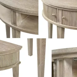 Kirklands Home Martha Stewart Half Moon Console Table Tan Online
