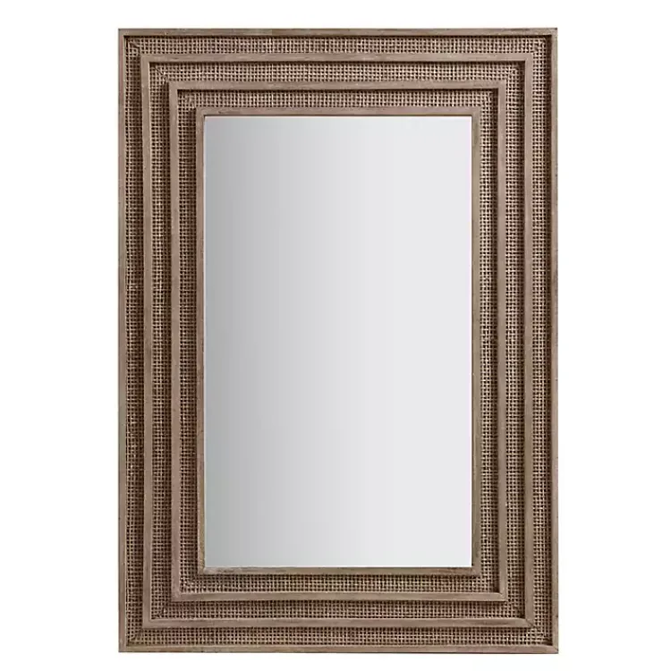 Kirklands Home Martha Stewart Natural Naomi Wall Mirror Brown Outlet