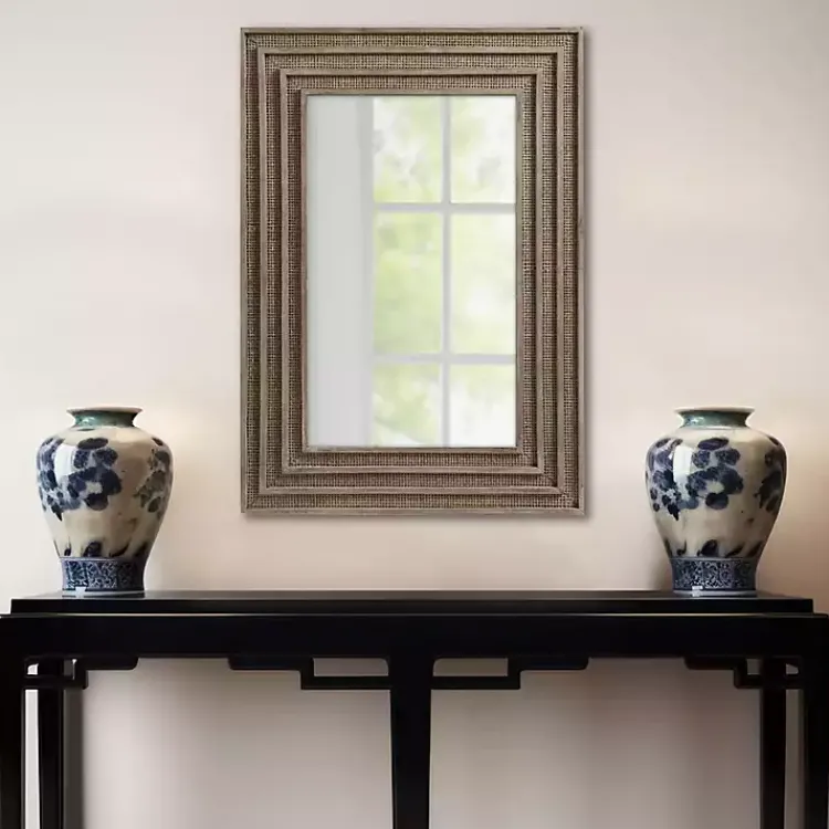 Kirklands Home Martha Stewart Natural Naomi Wall Mirror Brown Outlet