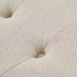 Kirklands Home Martha Stewart Round Cream Ottoman with Shelf Ivory Sale