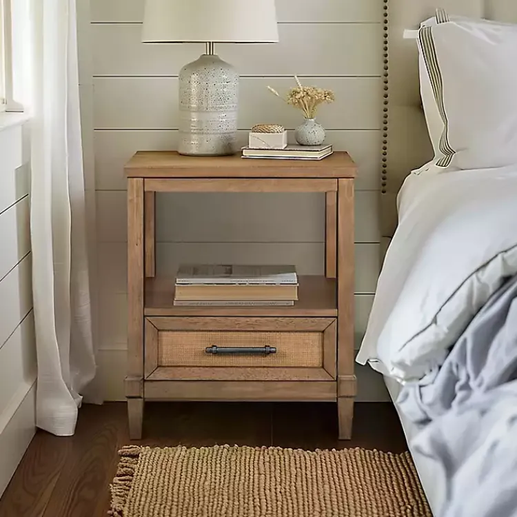 Kirklands Home Martha Stewart Toasted Almond Wood Nightsd Tan Sale