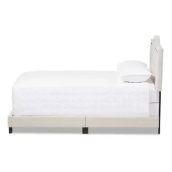 Kirklands Home Mary Beige Button Tufted King Bed Frame Ivory Best