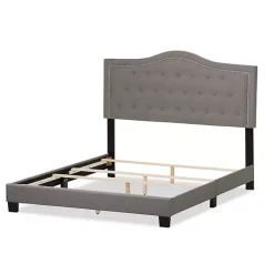 Kirklands Home Mary Light Button Tufted Full Bed Frame Gray Best
