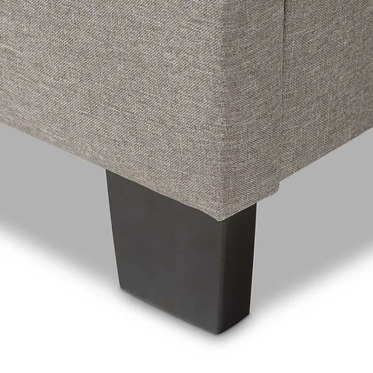 Kirklands Home Mary Light Button Tufted Full Bed Frame Gray Best