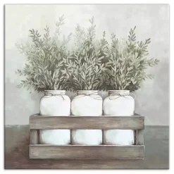 Kirklands Home Mason Jar Greenery Canvas Art Print Outlet