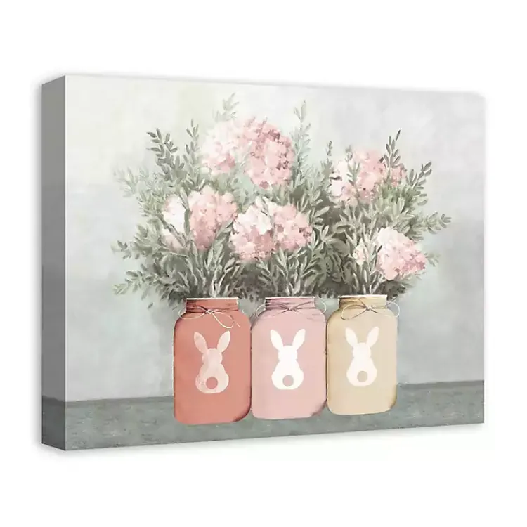 Easter Decorations>Kirklands Home Mason Jars Easter Bouquet Canvas Art Print