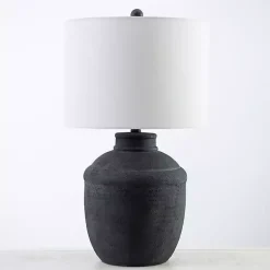 Kirklands Home Matte Black Cairo Table Lamp White Clearance