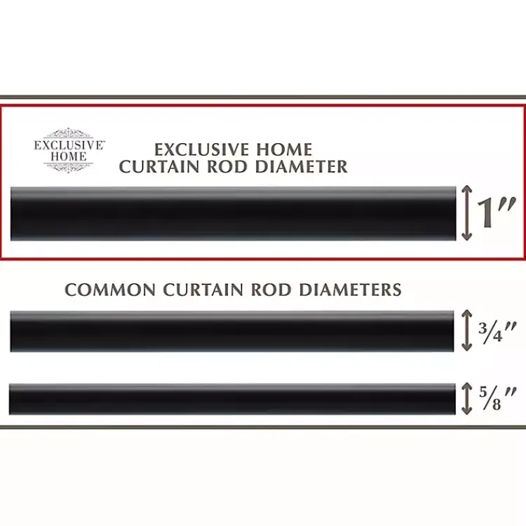 Kirklands Home Matte Duke Curtain Rod, 72 in. Black Sale