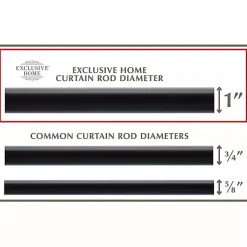 Kirklands Home Matte Duke Curtain Rod, 120 in. Black Outlet