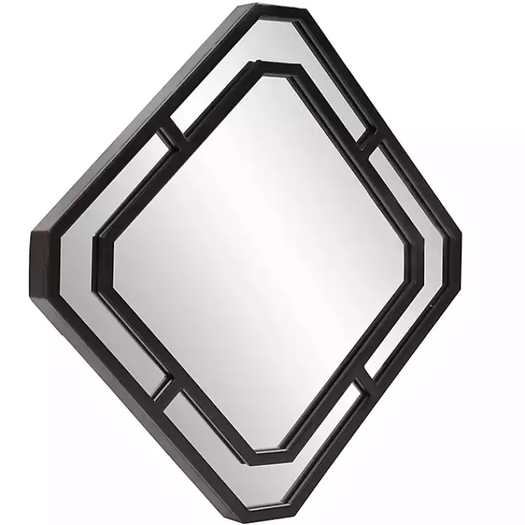 Kirklands Home Matte Black Geometric Square Wall Mirror Online