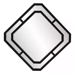 Kirklands Home Matte Black Geometric Square Wall Mirror Online