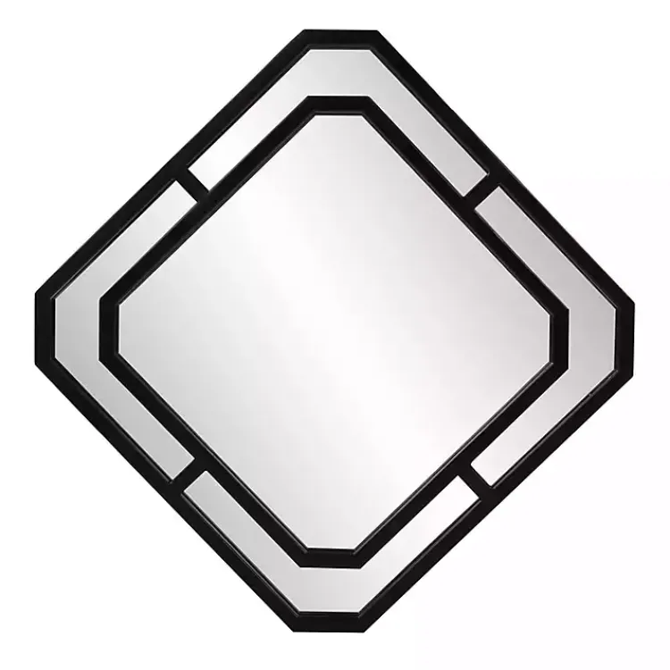 Kirklands Home Matte Black Geometric Square Wall Mirror Online