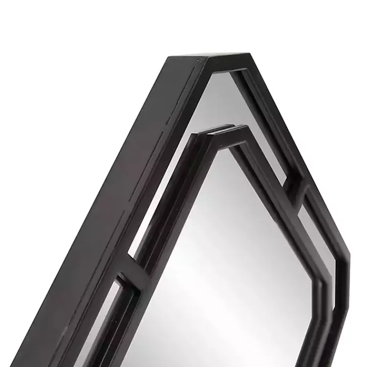 Kirklands Home Matte Black Geometric Square Wall Mirror Online