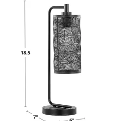 Kirklands Home Matte Metal Cutout Table Lamps, Set of 2 Black Outlet