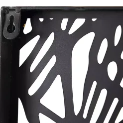 Kirklands Home Matte Metal Tree Frame Wall Plaque Black New