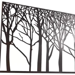 Kirklands Home Matte Metal Tree Frame Wall Plaque Black New