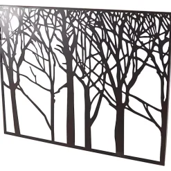Kirklands Home Matte Metal Tree Frame Wall Plaque Black New