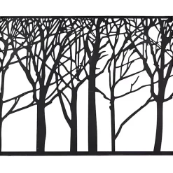 Kirklands Home Matte Metal Tree Frame Wall Plaque Black New