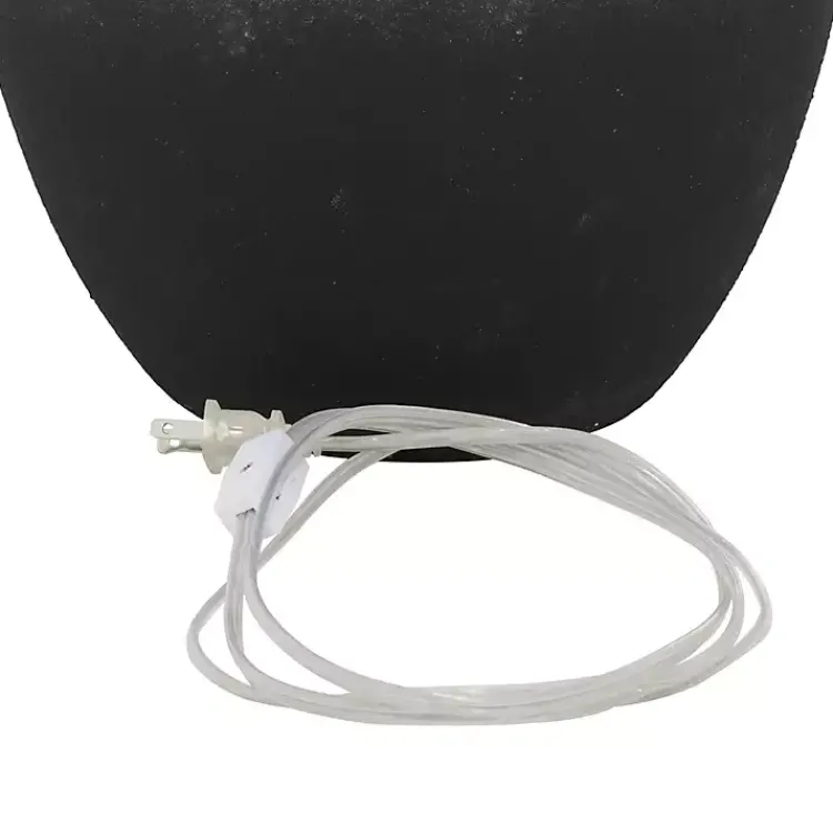 Kirklands Home Matte Black Ombre Textured Table Lamp, 23 in. White Clearance