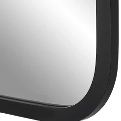Kirklands Home Matte Black Rectangular Wall Mirror