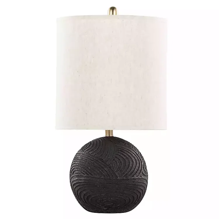 Kirklands Home Matte Black Round Kona Table Lamps, Set of 2 Tan Best