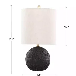 Kirklands Home Matte Black Round Kona Table Lamps, Set of 2 Tan Best