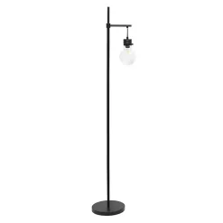 Kirklands Home Matte Black Stephen Floor Lamp Clear Hot