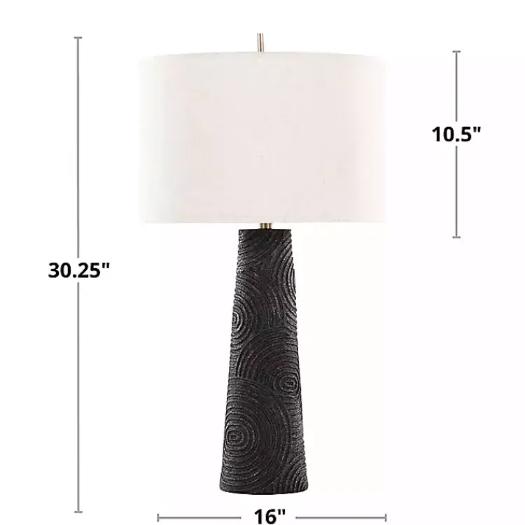 Kirklands Home Matte Black Tapered Kona Table Lamps, Set of 2 Tan Clearance