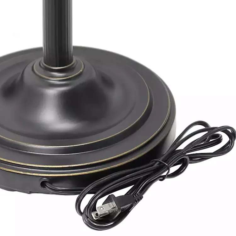 Kirklands Home Matte Bronze and White Reading Arm Torchiere Brown Online