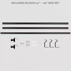 Kirklands Home Matte Bronze Eleanor Curtain Rod Set, 120 in. Hot