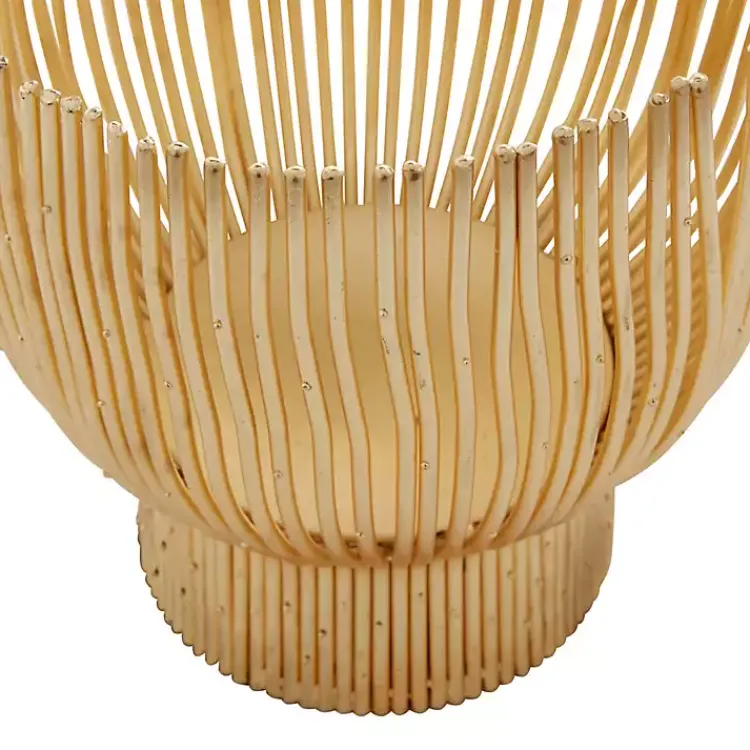 Candle Holders>Kirklands Home Matte Straws 2-pc. Votive Candle Holder Set Gold