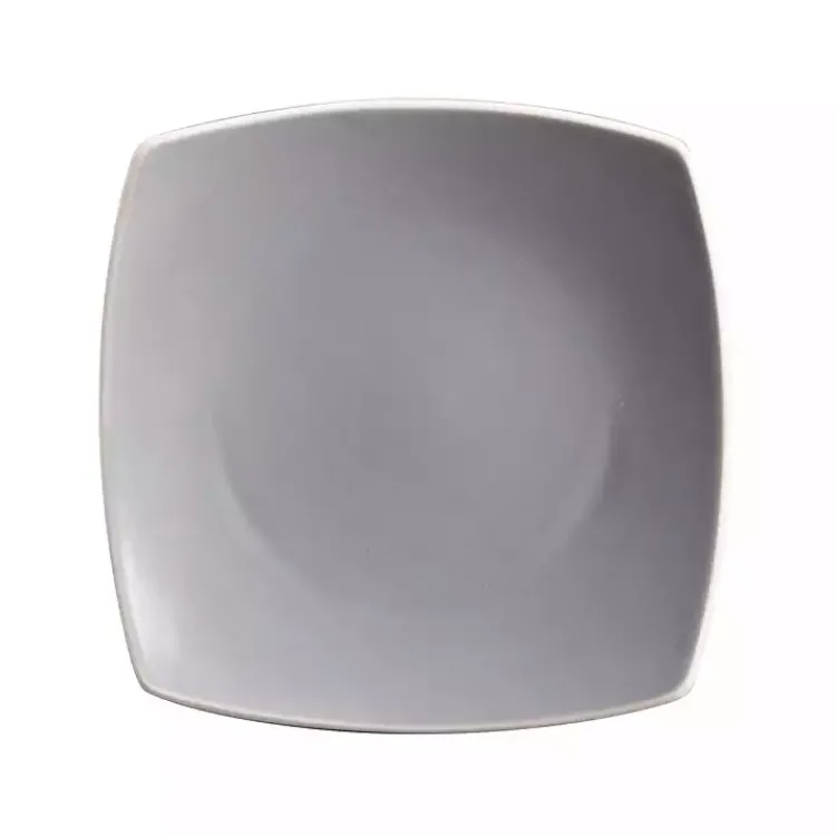 Kirklands Home Matte Gray and Black 16-pc. Dinnerware Set Outlet