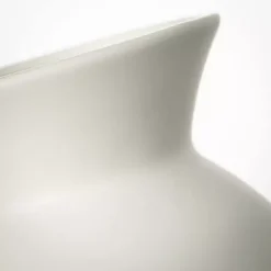 Vases>Kirklands Home Matte Hourglass Ceramic Vase Ivory