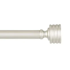 Kirklands Home Matte Nickel Stacked Cylinder Curtain Rod, 120 in. Clearance