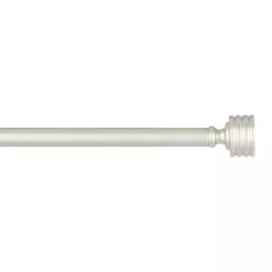 Kirklands Home Matte Nickel Stacked Cylinder Curtain Rod, 120 in. Clearance