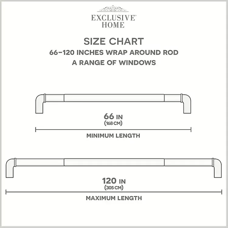 Kirklands Home Matte Silver Hyde Wrap Around Curtain Rod, 120 in. Sale