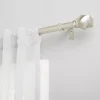 Kirklands Home Matte Silver Modern Twist Curtain Rod, 120 in. Discount