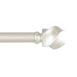 Kirklands Home Matte Silver Modern Twist Curtain Rod, 120 in. Discount