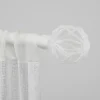 Kirklands Home Matte White Open Sphere Curtain Rod, 120 in. Best