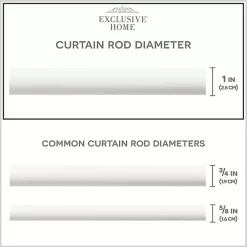 Kirklands Home Matte White Open Sphere Curtain Rod, 120 in. Best