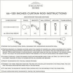 Kirklands Home Matte White Open Sphere Curtain Rod, 120 in. Best