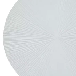Kirklands Home Matte Ribbed Sunburst Wall Plates, Set of 3 White Clearance