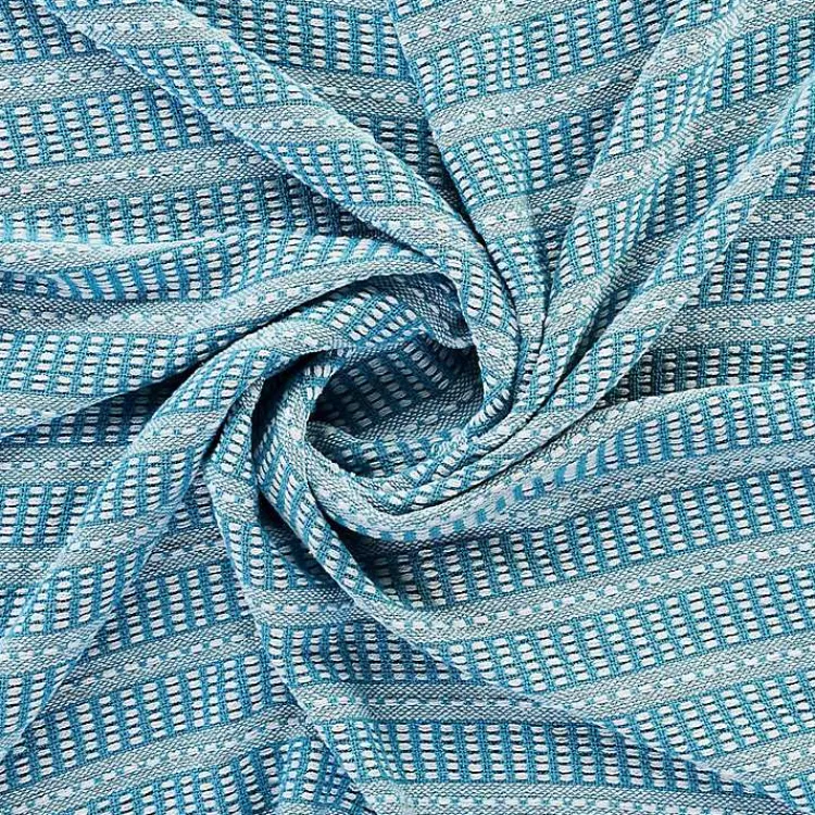 Blankets & Throws>Kirklands Home Maui Striped Fringe Throw Blue