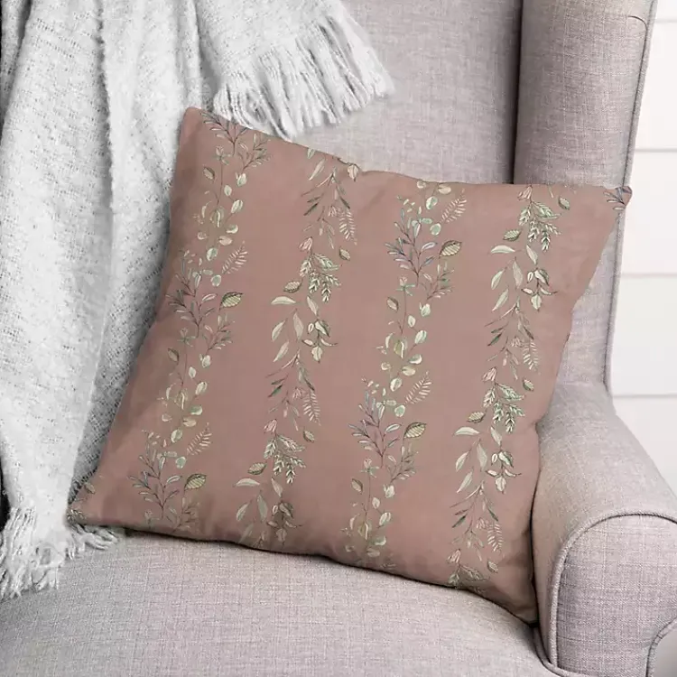Pillows>Kirklands Home Mauve Botanical Vines Pillow Pink
