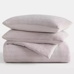 Kirklands Home Mauve Waffle Ultra-Soft 3-pc. King Comforter Set Pink Discount
