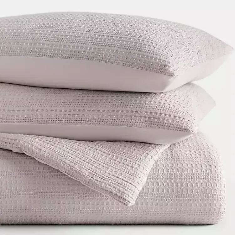 Kirklands Home Mauve Waffle Ultra-Soft 3-pc. Twin Comforter Set Pink Outlet