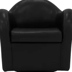 Kirklands Home Max Faux Leather Swivel Club Accent Chair Black Hot
