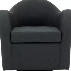 Kirklands Home Max Swivel Club Accent Chair Gray New