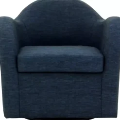 Kirklands Home Max Navy Swivel Club Accent Chair Blue Discount